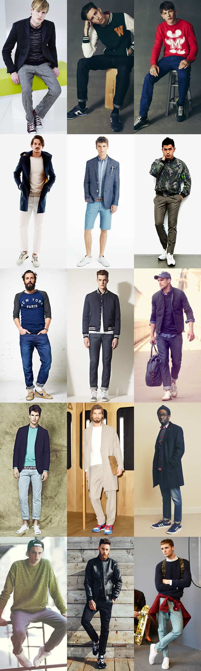 Men's Sneakers Outfit Inspiration Lookbook