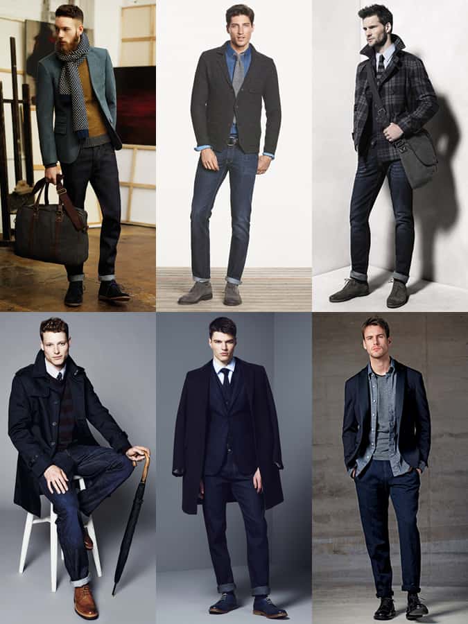 Men's Slim Indigo Jeans Styling - Smart Outfit Inspiration Lookbook