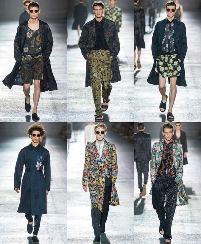Long Length Jackets on The Dries van Noten SS14 Runway