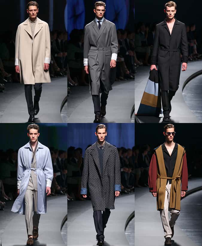 Long Length Jackets on The Ermenegildo Zegna SS14 Runway