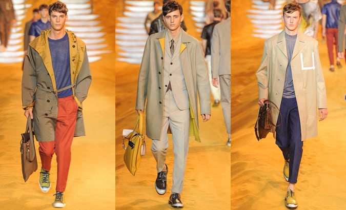 Long Length Jackets on The Fendi SS14 Runway