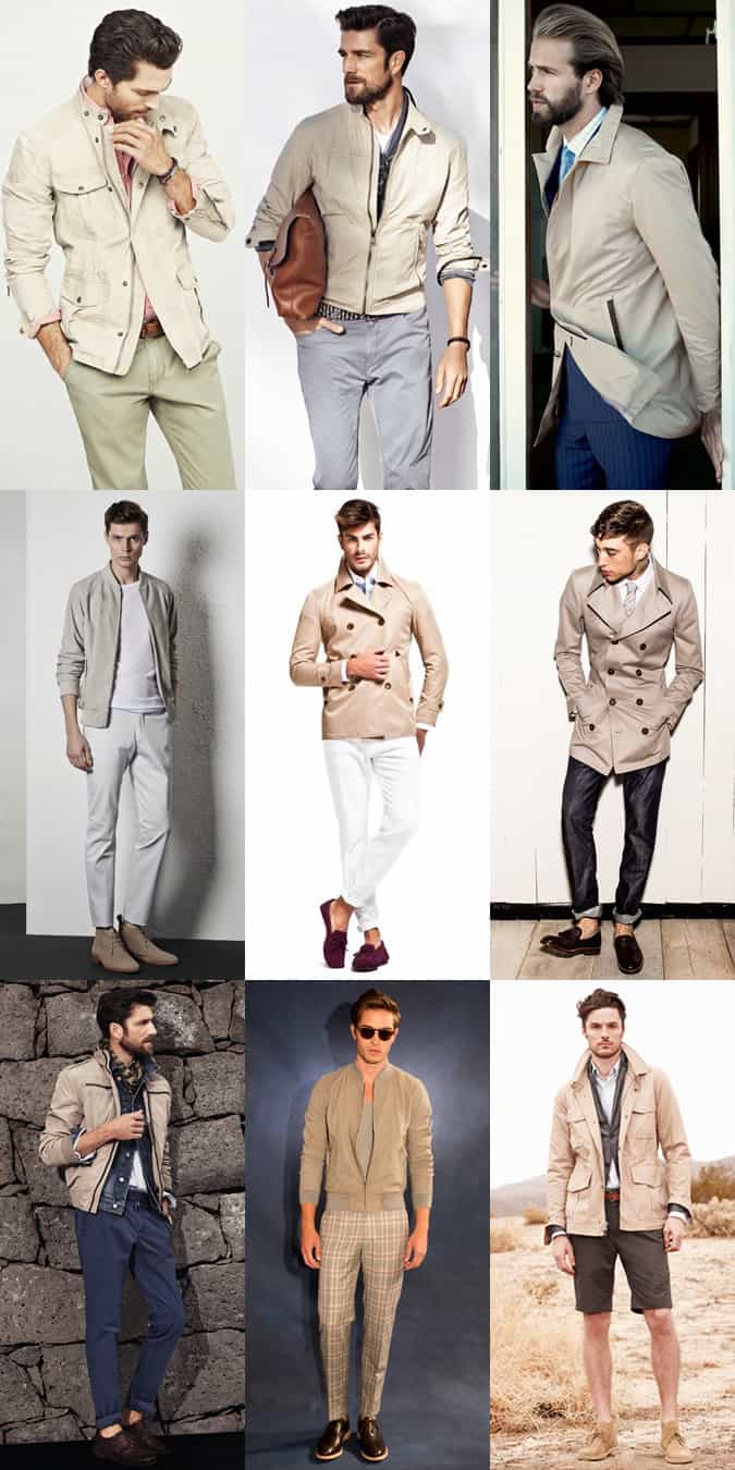 Men's Nude Tone Outerwear & Lightweight Jackets - Spring/Summer 2014 Outfit Inspiration Lookbook