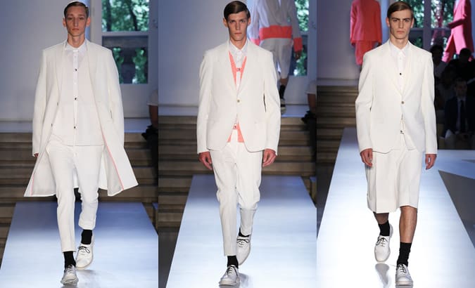 Jil Sander All-White Outfits: SS14 Menswear Runways