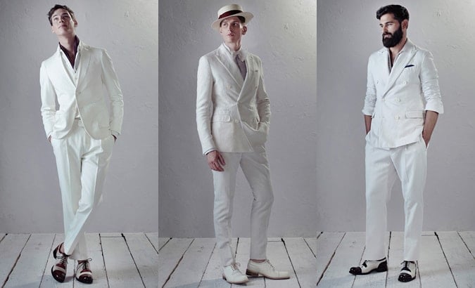 Berluti All-White Outfits: SS14 Menswear Collection