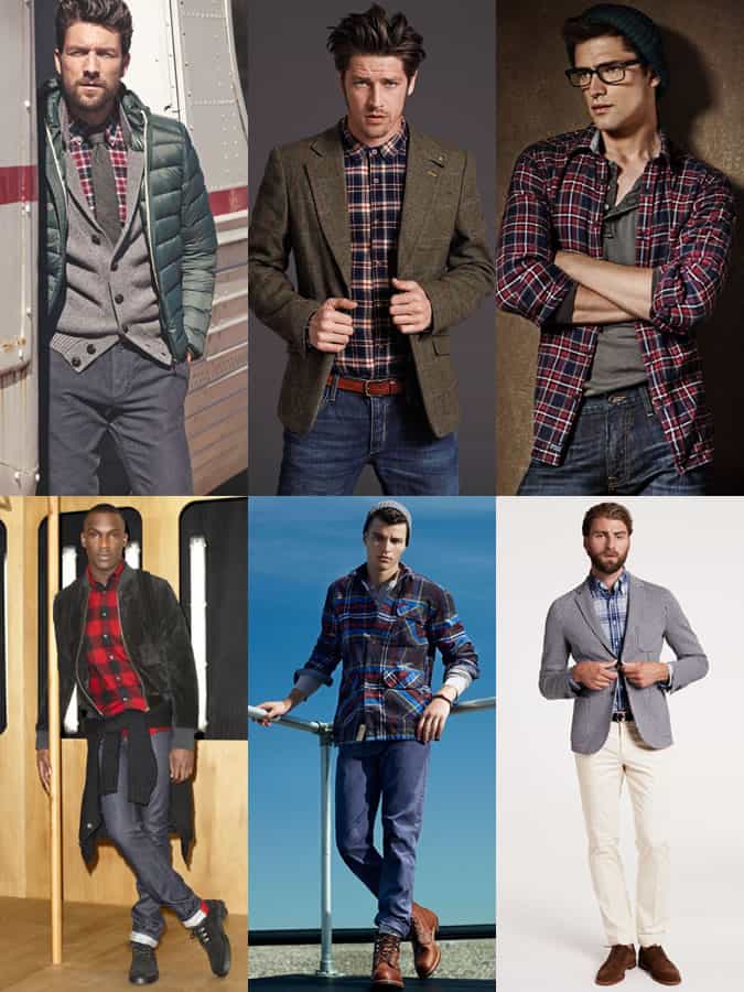Men's Check Shirts Lookbook - Experimenting With Ways To Wear