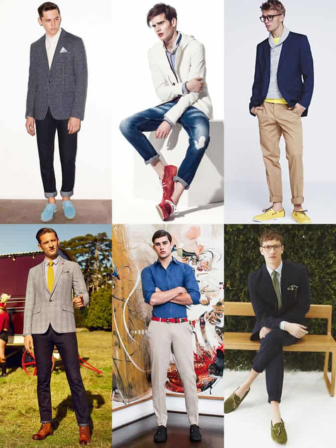Bold Colour Details - Ties, Shoes, Belts - Spring/Summer Outfit Inspiration Lookbook