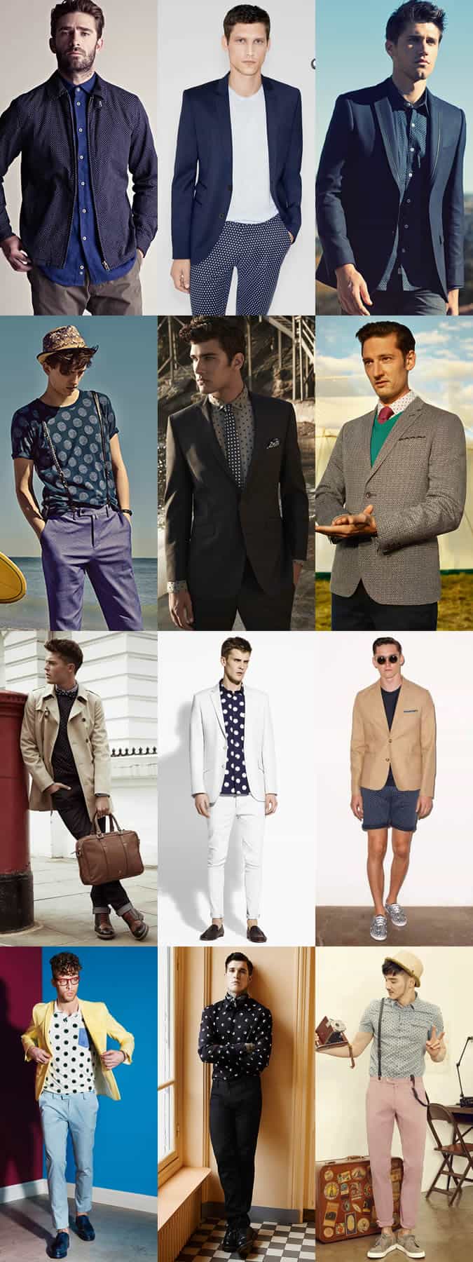 Men's Polka Dot Outfit Inspiration Lookbook