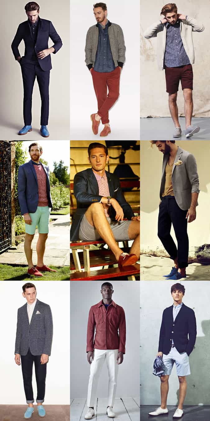 Men's Colour-Pop Lace-Up Shoes - Outfit Inspiration Lookbook