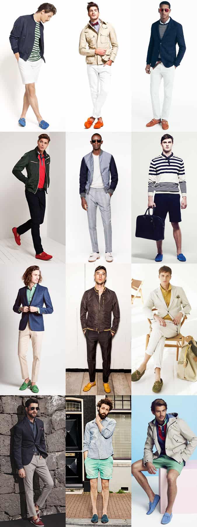 Men's Colour-Pop Slip-On Shoes and Loafers Outfit Inspiration Lookbook