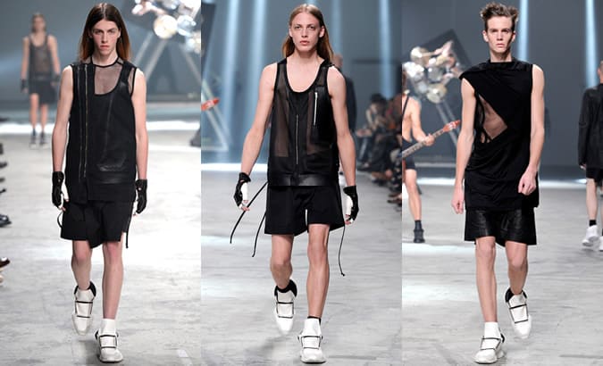 Men's Mesh Fabrics & Pieces On SS14 Rick Owens Runway