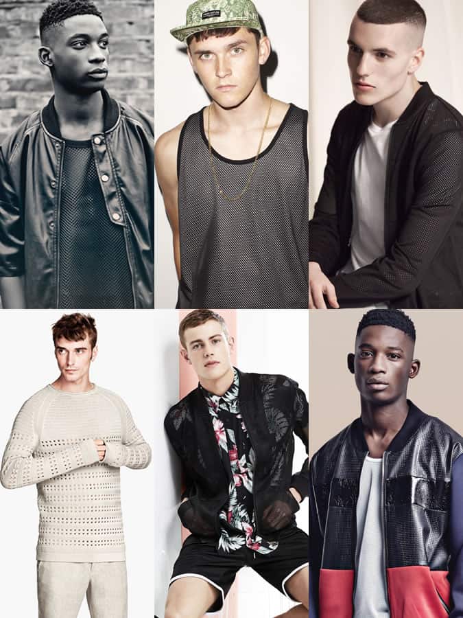 Men's Mesh High Street Lookbook - Spring/Summer 2014 Fabric Trend