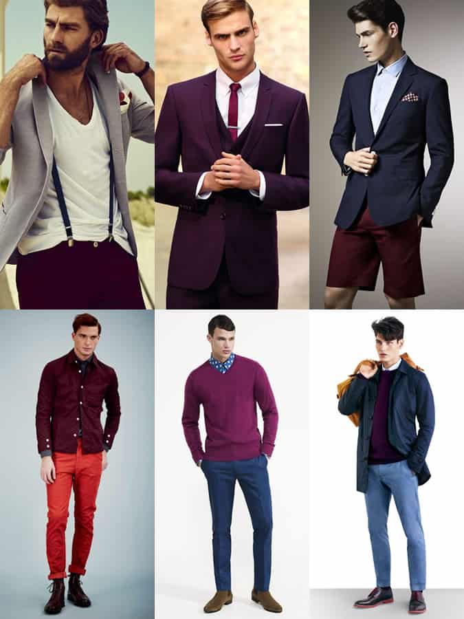 Men's Berry Shades Outfit Inspiration Lookbook