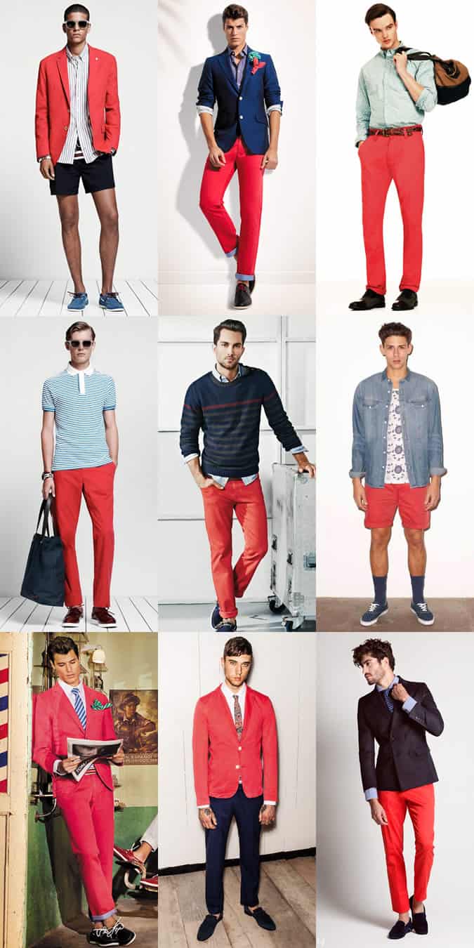 Men's Cherry Red Outfit Inspiration Lookbook