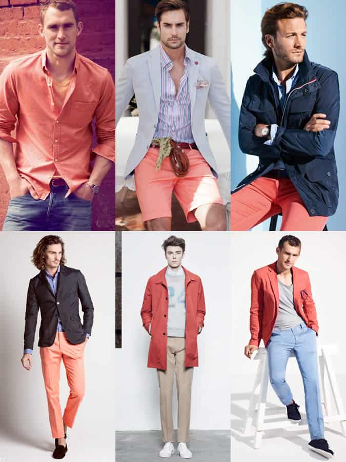 Men's Coral Outfit Inspiration Lookbook