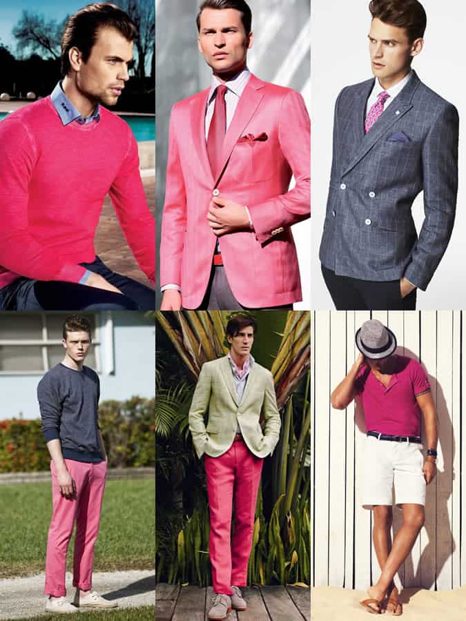 Men's Hot Pink Outfit Inspiration Lookbook