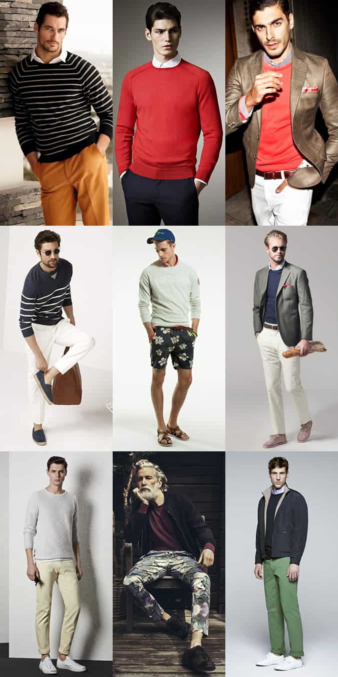 Men's Cotton Sweater Outfit Inspiration Lookbook