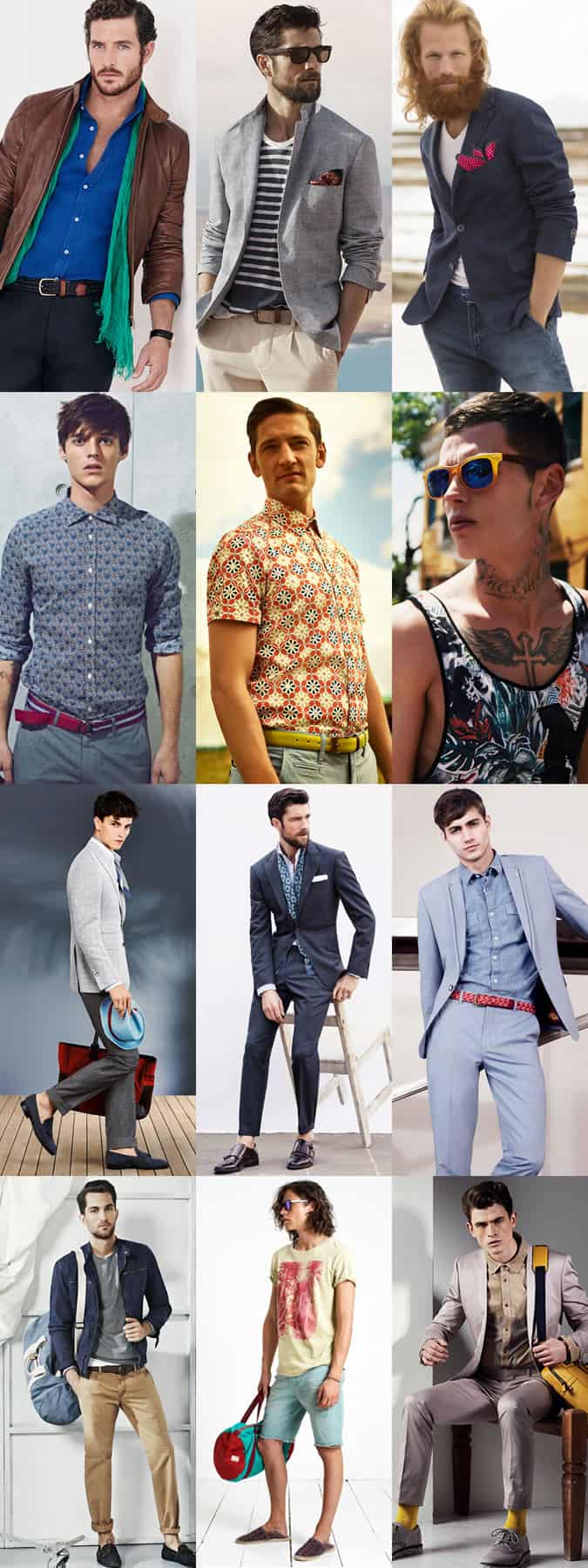 Men's Colourful/Statement Accessories - Summer Outfit Inspiration Lookbook