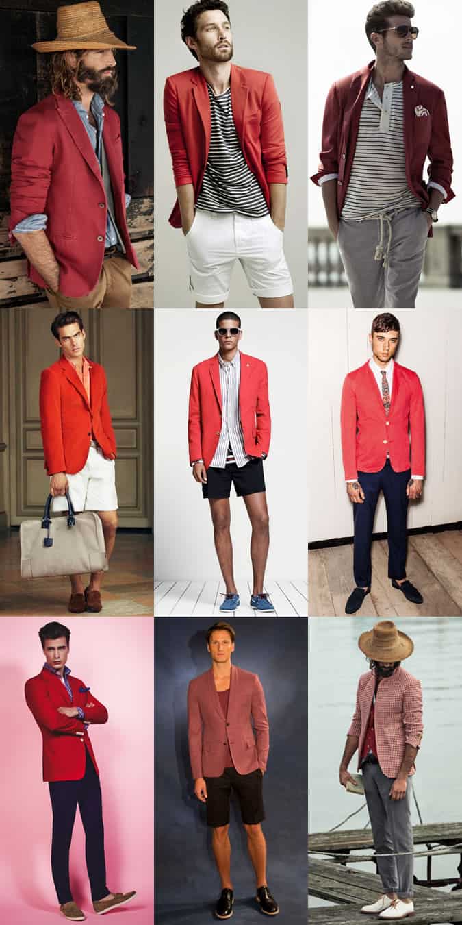 Men's Red Blazer Outfit Inspiration Lookbook