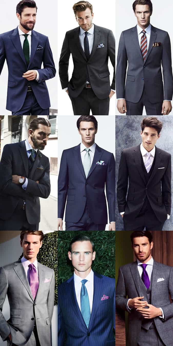 Men's Boardroom/Corporate/City Slicker Outfit Inspiration - Shirt, Ties and Pocket Squares