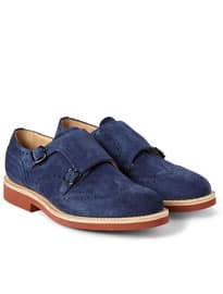 CHURCH'S KELBY DOUBLE MONK-STRAP SUEDE BROGUES