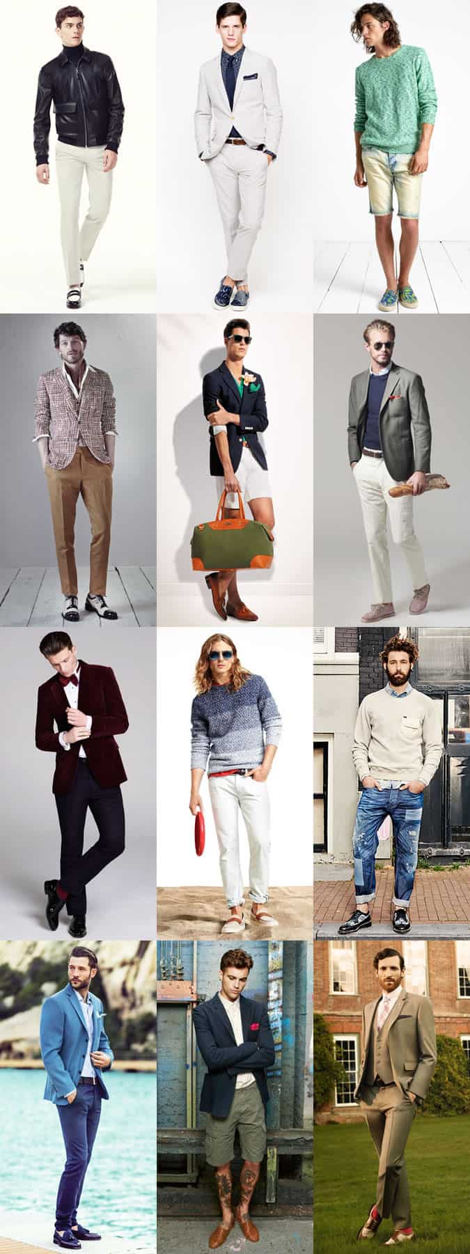Woven, Patent, Two-Tone and Patterned Men's Footwear/Shoes - Outfit Inspiration Lookbook