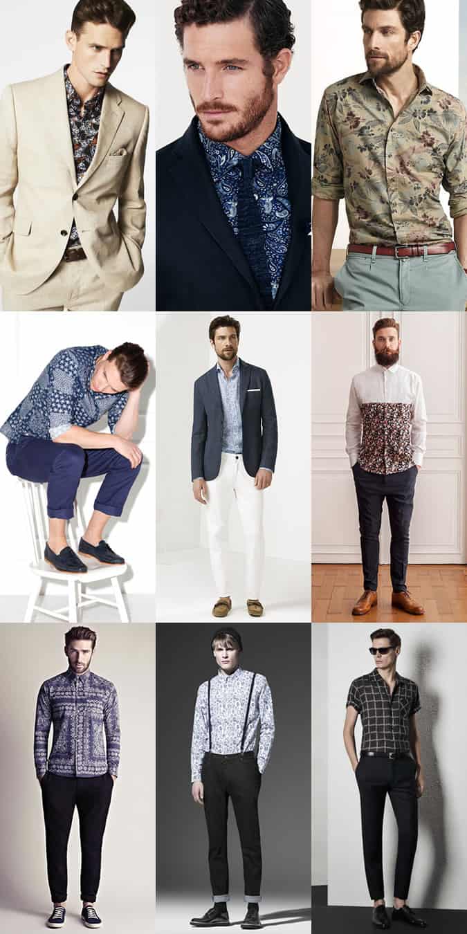 Men's Printed Shirts Outfit Inspiration Lookbook