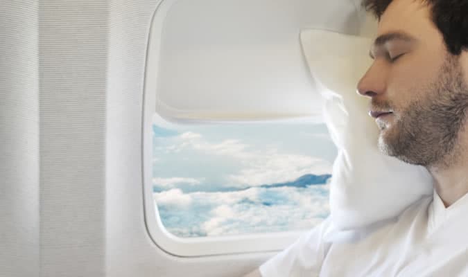 Grab a 30 minute power nap on the plane