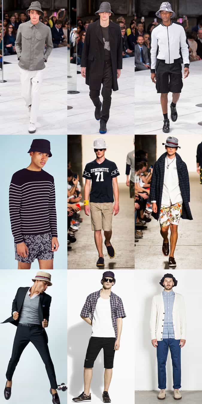 Men's Bucket Hats on SS14 Runways
