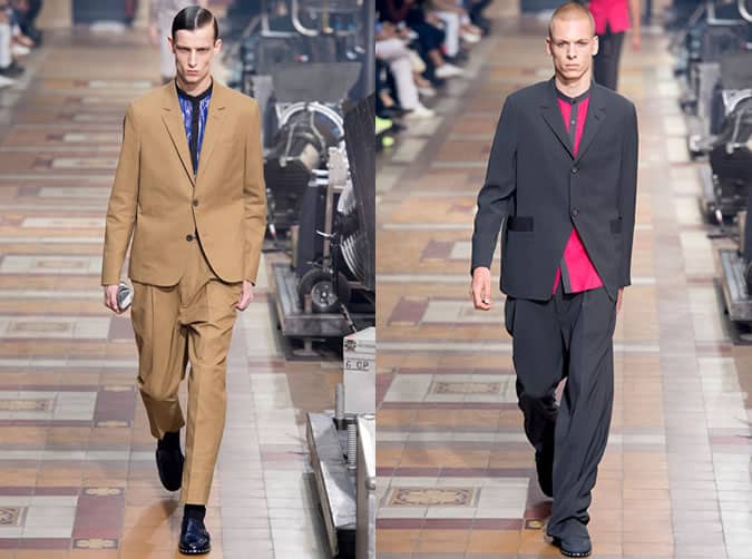 Lanvin Band Collar Shirts On SS14 Menswear Runways