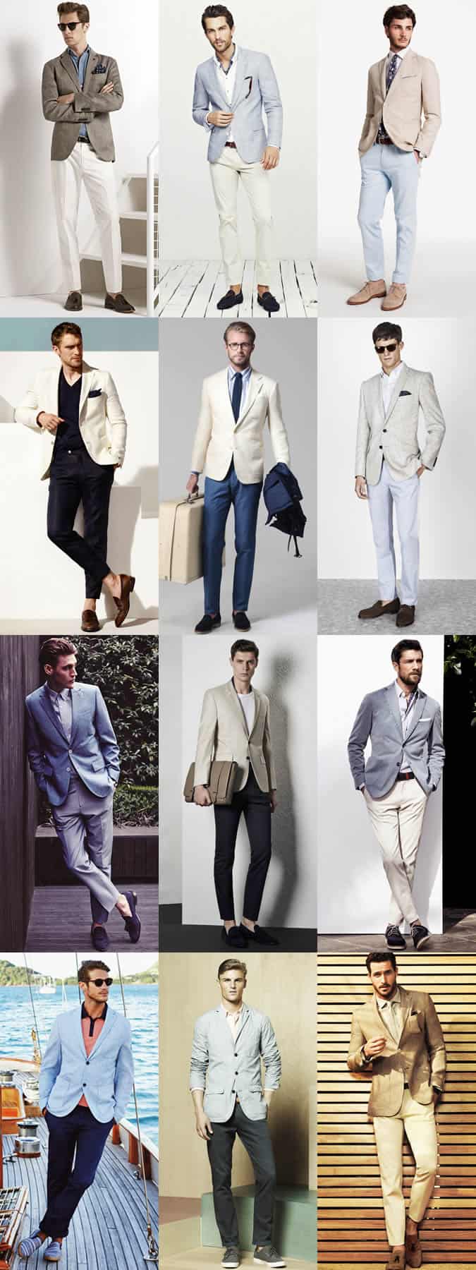 Men's Lightweight and Summer-Appropriate Blazers - Outfit Inspiration Lookbook