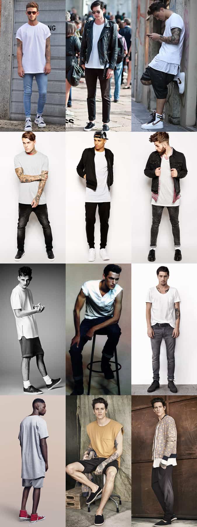 Men's Oversized T-Shirts Outfit Inspiration Lookbook