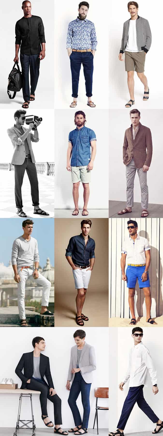 Men's Leather Sandals - Outfit Inspiration Lookbook