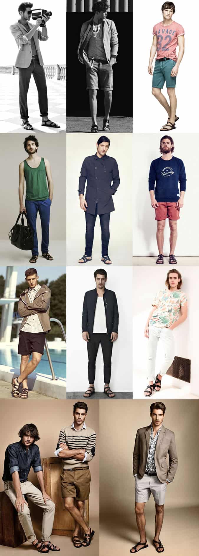 Men's Gladiator Sandals Outfit Lookbook Inspiration