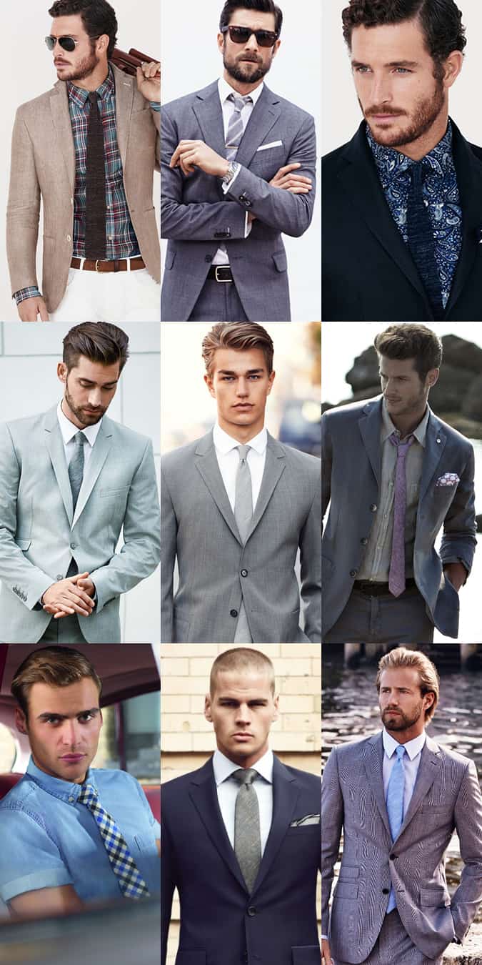 Men's Lightweight Ties - Outfit Inspiration Lookbook