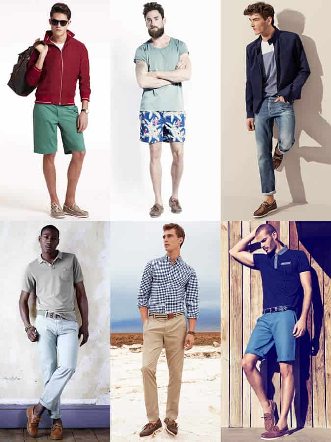 Men's Brown Boat Shoes High Summer Outfit Inspiration Lookbook