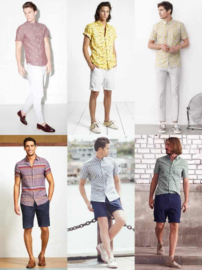 Men's Patterned Short-Sleeved Shirts High Summer Outfit Inspiration Lookbook