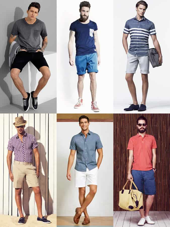 Men's Neutral Shorts High Summer Outfit Inspiration Lookbook