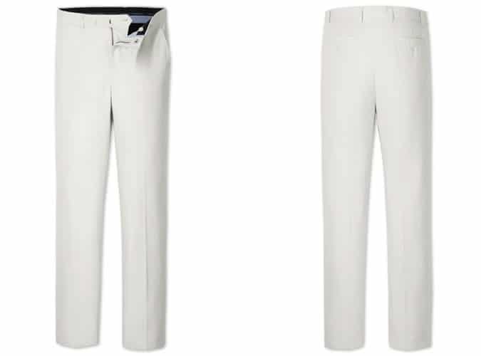 Charles Tyrwhitt Chalk Canvas Weave Summer Trousers