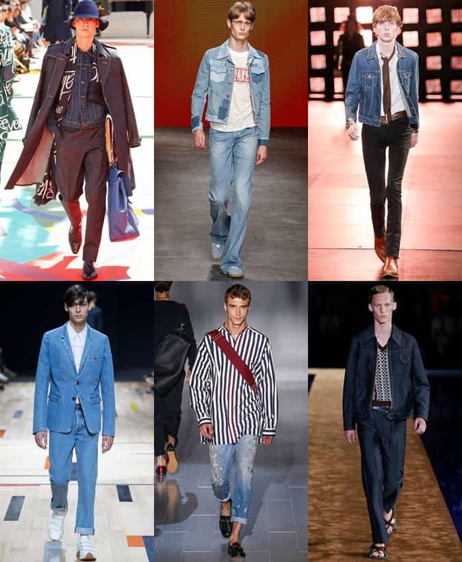 Men's Denim Clothing On The SS15 Runways