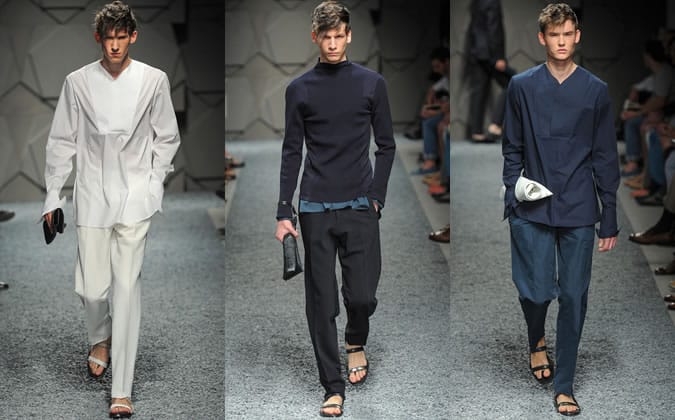 Z Zegna Document Holders on SS14 Menswear Runways