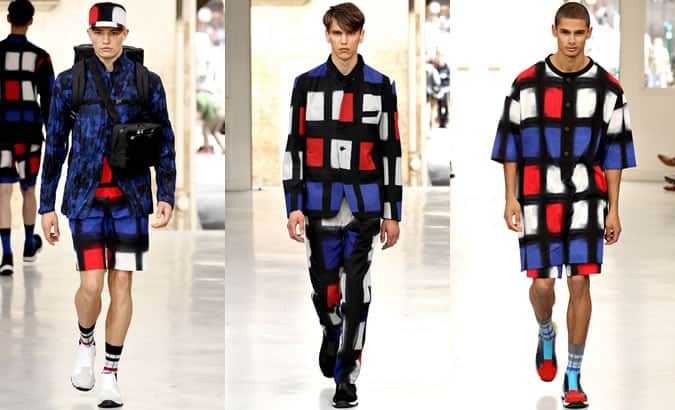 Oversized Checks On SS14 Menswear Runways at Issey Miyake