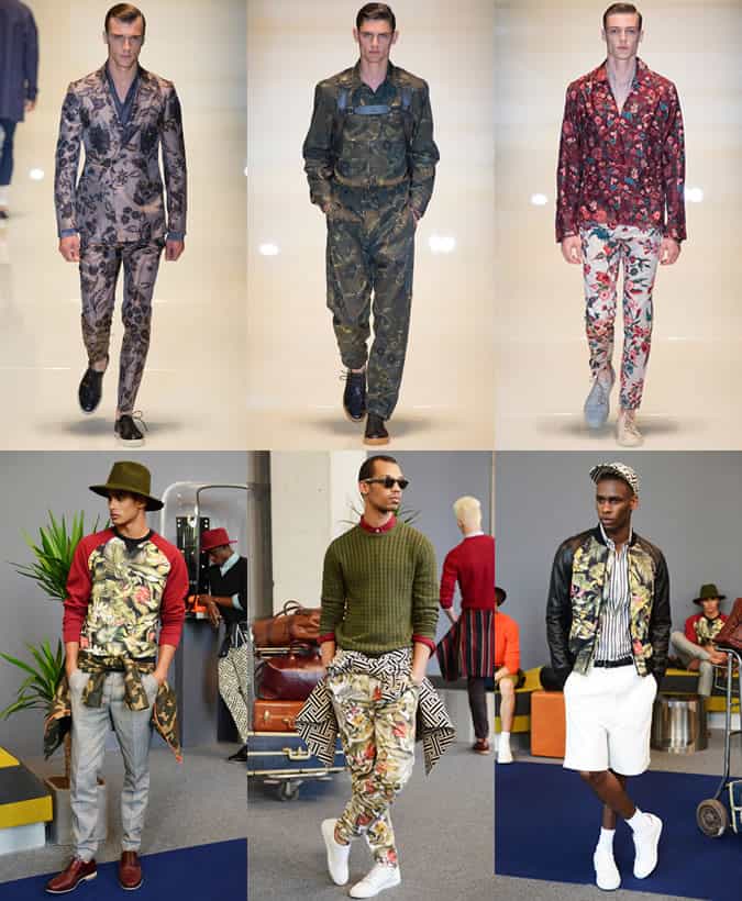 Men's Floral Prints on The SS14 Runways At Gucci and Ami