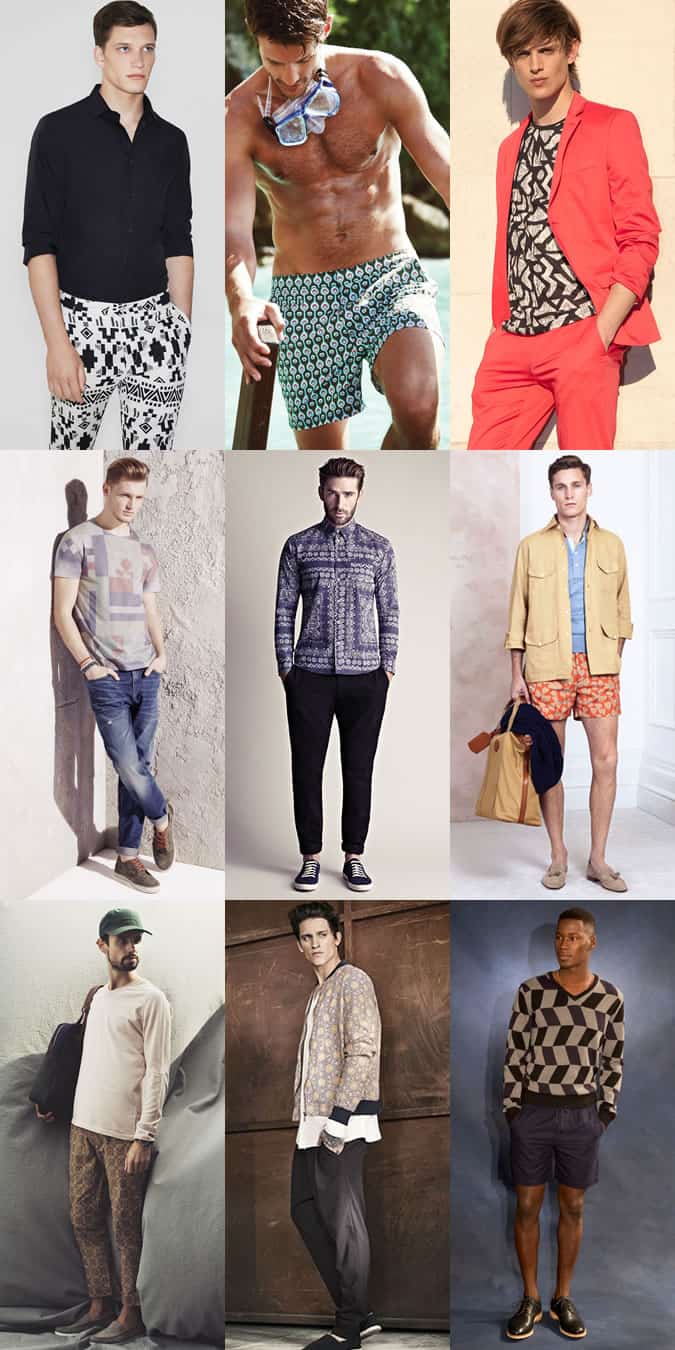 Men's Geometric Print Clothing - Spring/Summer Outfit Inspiration Lookbook