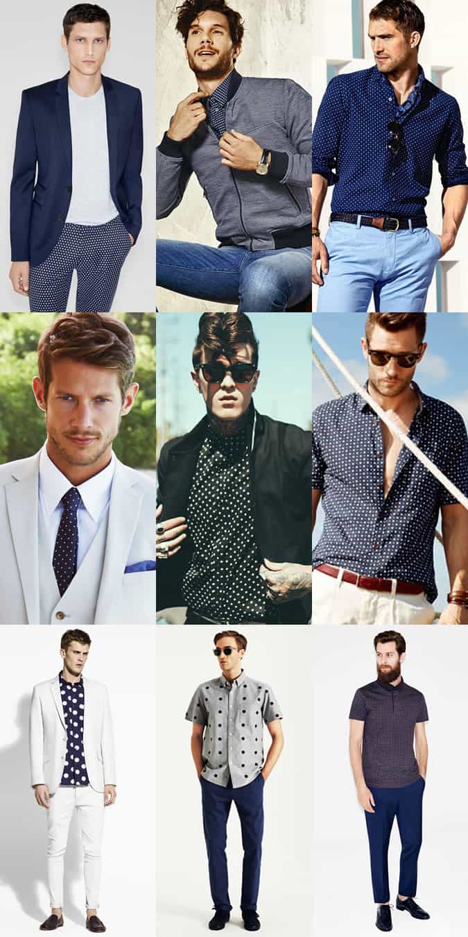 Men's Polka Dot Clothing and Accessories - Spring/Summer Outfit Inspiration Lookbook