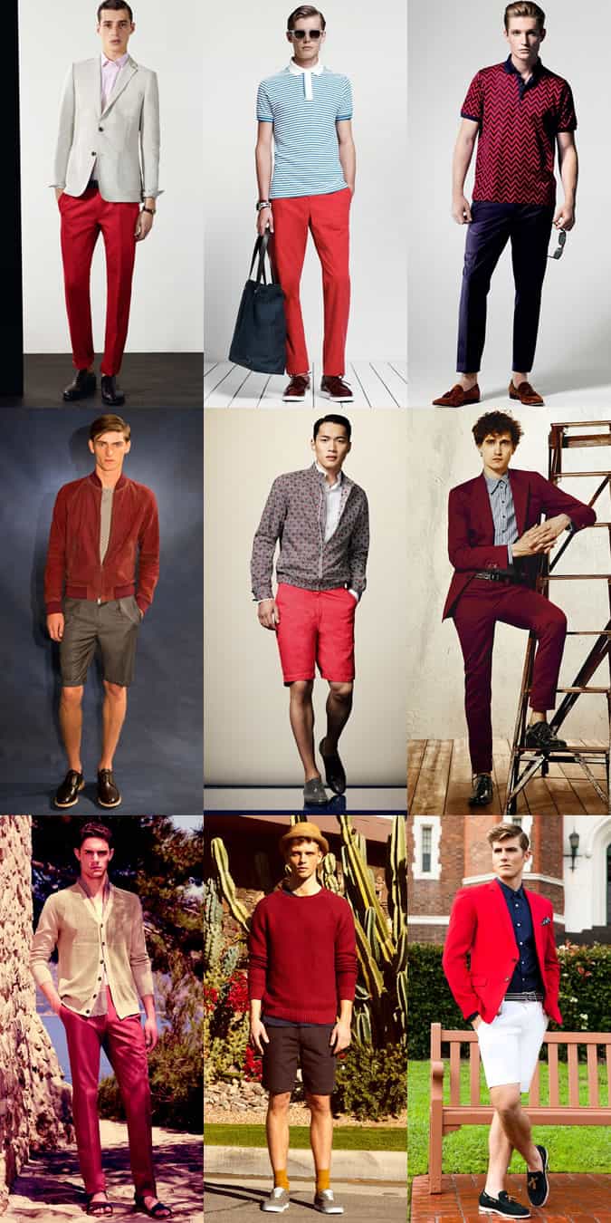 Men's Summer Red Outfit Inspiration Lookbook