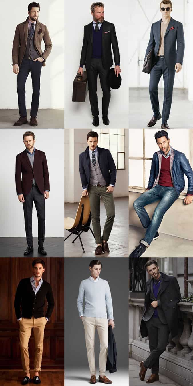 Men's Transitional Knitwear - Lightweight Merino Wool or Cotton Styles - Outfit Inspiration Lookbook