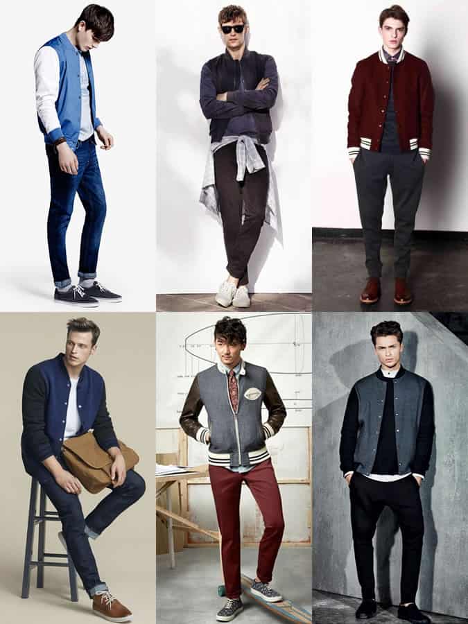 Men's Transitional Outerwear - The Varsity Jacket - Outfit Inspiration Lookbook