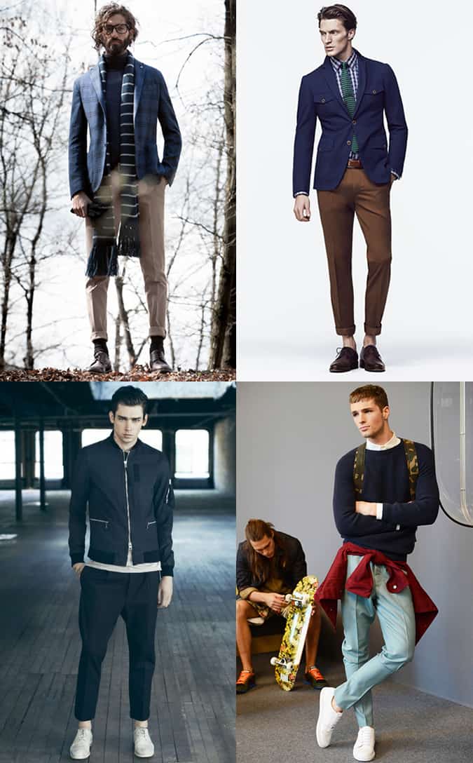 Men's Casual Trousers & Chinos With A Central Crease Down The Front