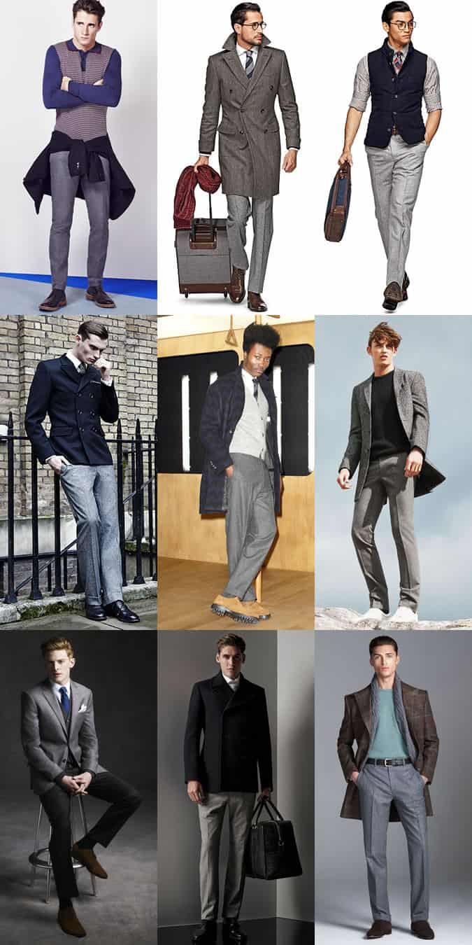 Men's Grey Flannel Separates Outfit Inspiration Lookbook