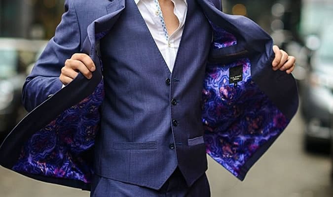 Patterned Suit Jacket Lining